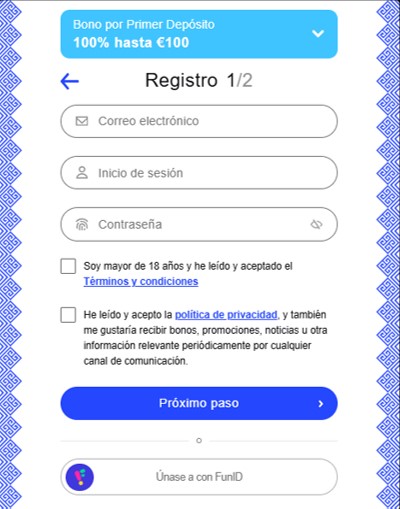 Registro en Librabet España